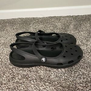 Crocs Shayna Mary Jane Black Slip on Shoes Women’s Size 11